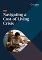 Front cover of the Navigating a cost of living crisis document